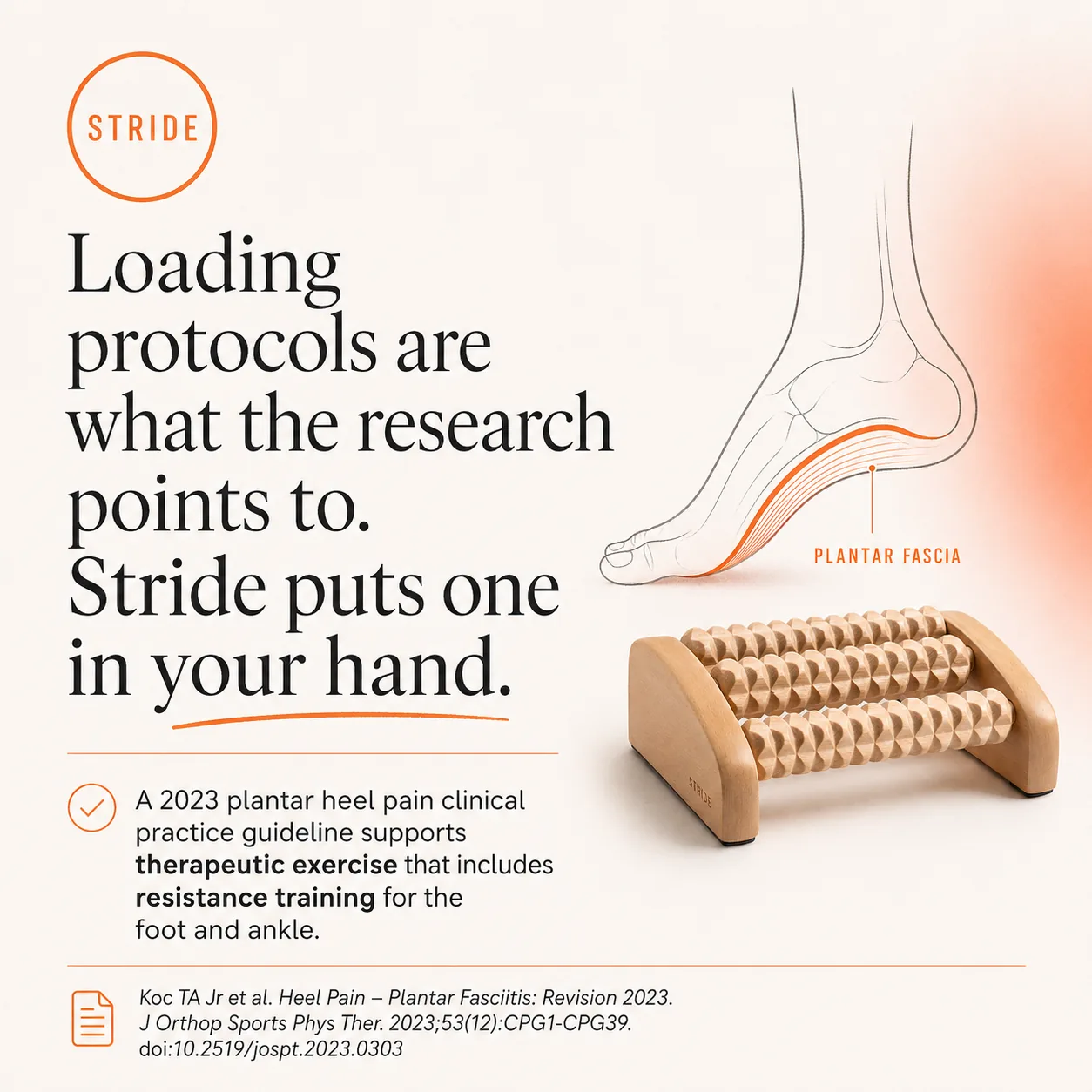 Loading protocols are what the research points to. Stride puts one in your hand.